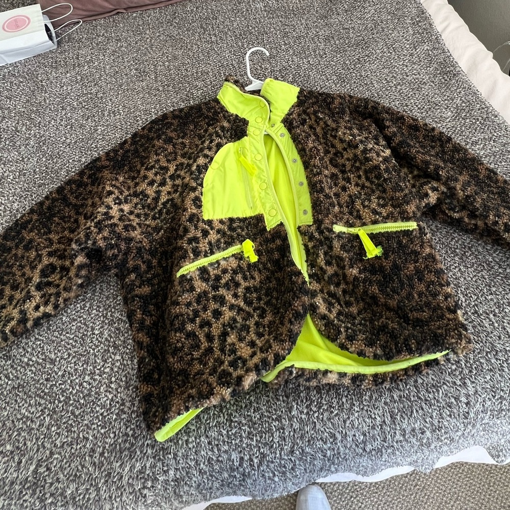 Free People Movement Jacket - Queen of the Jungle - Neon/Leopard